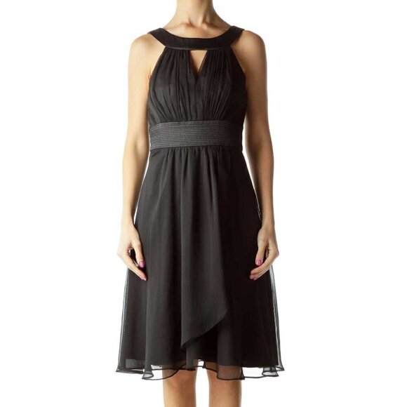 sexy black evening dress Sheath Gown Dress Formal Wedding Guest Sweep Size:us 10 rtwb Rihanna Skepta